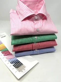 CAMICIA "KENNEDY" QUADRETTO VICHY ROSA
