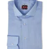 CAMICIA TWILL CELESTE