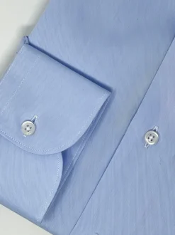 CAMICIA TWILL CELESTE
