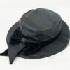 CAPPELLO CERATO IMPERMEABILE CON FIOCCO TARTAN BLACKWATCH