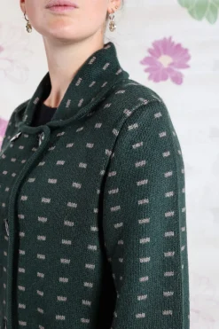 CAPPOTTINO MAGLIA MOTIVO BISCOTTO VERDONE NOCCIOLA