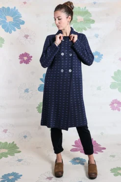 CAPPOTTINO MAGLIA MOTIVO BISCOTTO BLU ZUCCHERO