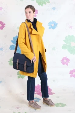 CAPPOTTO HARRIS TWEED GIALLO CON ZIP GHIGLINO1893