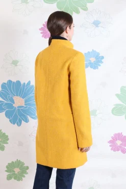 CAPPOTTO HARRIS TWEED GIALLO CON ZIP GHIGLINO1893