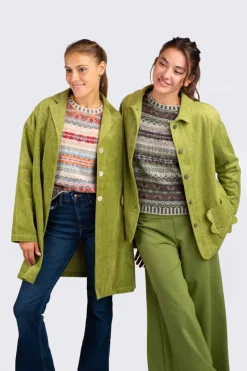 CAPPOTTO "DEBBY" OVER VELLUTO A COSTE VERDE PISTACCHIO