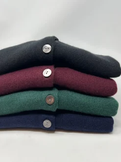 CARDIGAN "ALE" GIROCOLLO TASCHINE APPLICATE