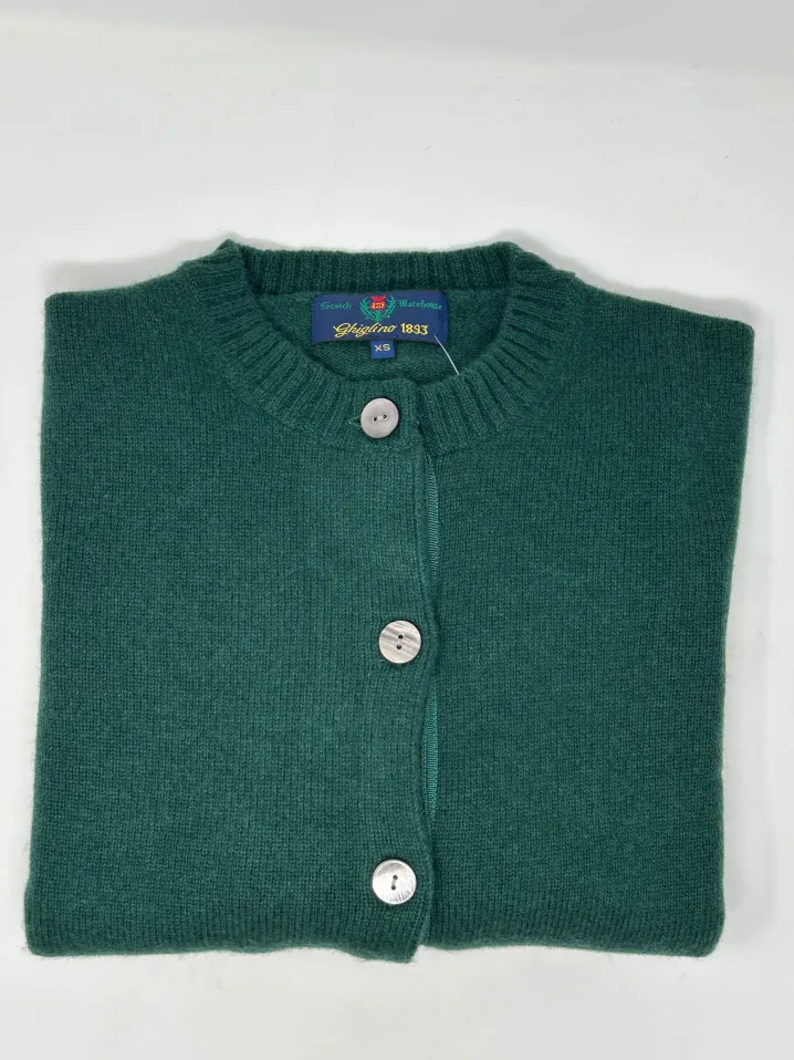 CARDIGAN "ALE" GIROCOLLO TASCHINE APPLICATE