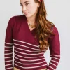 CARDIGAN "AMELIA" INCROCIATO RIGHE BORDO LUREX