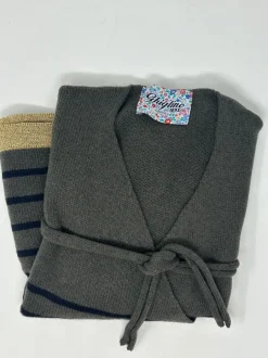 CARDIGAN "AMELIA" INCROCIATO RIGHE BORDO LUREX