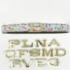 CINTURA ALPHABET STYLE REVERSIBILE LIBERTY FABRICS/MILITARE