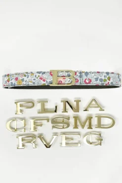 CINTURA ALPHABET STYLE REVERSIBILE LIBERTY FABRICS/MILITARE