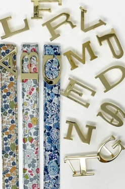 CINTURA ALPHABET STYLE REVERSIBILE LIBERTY FABRICS/TESTA DI MORO