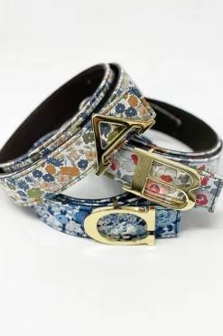 CINTURA ALPHABET STYLE REVERSIBILE LIBERTY FABRICS/TESTA DI MORO