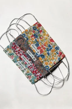 COVER PER MASCHERINA LIBERTY FABRIC LUREX SILVER DETAILS