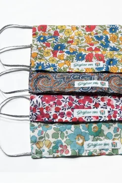 COVER PER MASCHERINA LIBERTY FABRIC LUREX SILVER DETAILS