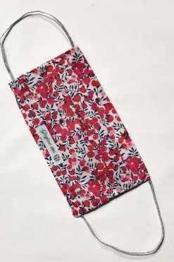 COVER PER MASCHERINA LIBERTY FABRIC LUREX SILVER DETAILS