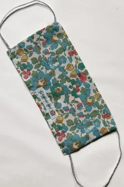 COVER PER MASCHERINA LIBERTY FABRIC LUREX SILVER DETAILS