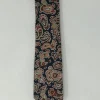 CRAVATTA IN LANA DISEGNO CASHMERE BLU