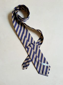 CRAVATTA REGIMENTAL BEIGE BLU