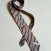 CRAVATTA REGIMENTAL BEIGE BLU ECRU'