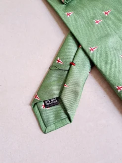 CRAVATTA VERDE BANDIERE GENOVA