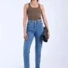 DR.DENIM JEANS VITA ALTA NORA STREAM SKY RETRO