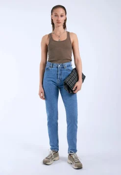 DR.DENIM JEANS VITA ALTA NORA STREAM SKY RETRO
