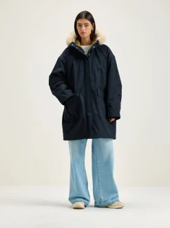 DUFFLE PARKA ECO FUR HOGGAR BLU NAVY