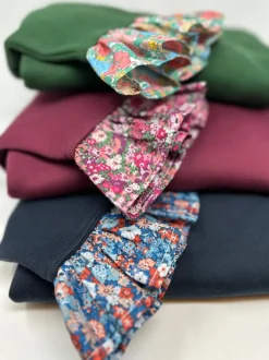 FELPA BUFFY BORDEAUX POLSI MAXI ROUCHES LIBERTY FABRIC