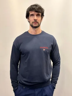 FELPA GIROCOLLO "MANIMAN" BLU