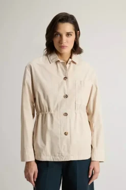 GABARDINE OVERSHIRT LIGHT OAK WOOLRICH