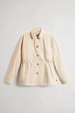 GABARDINE OVERSHIRT LIGHT OAK WOOLRICH