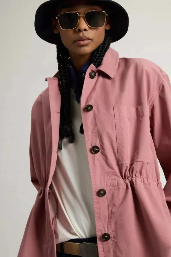 GABARDINE OVERSHIRT WITHERED ROSE WOOLRICH