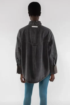 GIACCA CAMICIA OVERSHIRT DENIM GRIGIO OOFWEAR