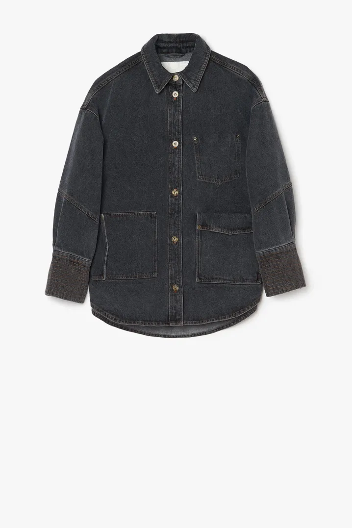 GIACCA CAMICIA OVERSHIRT DENIM GRIGIO OOFWEAR