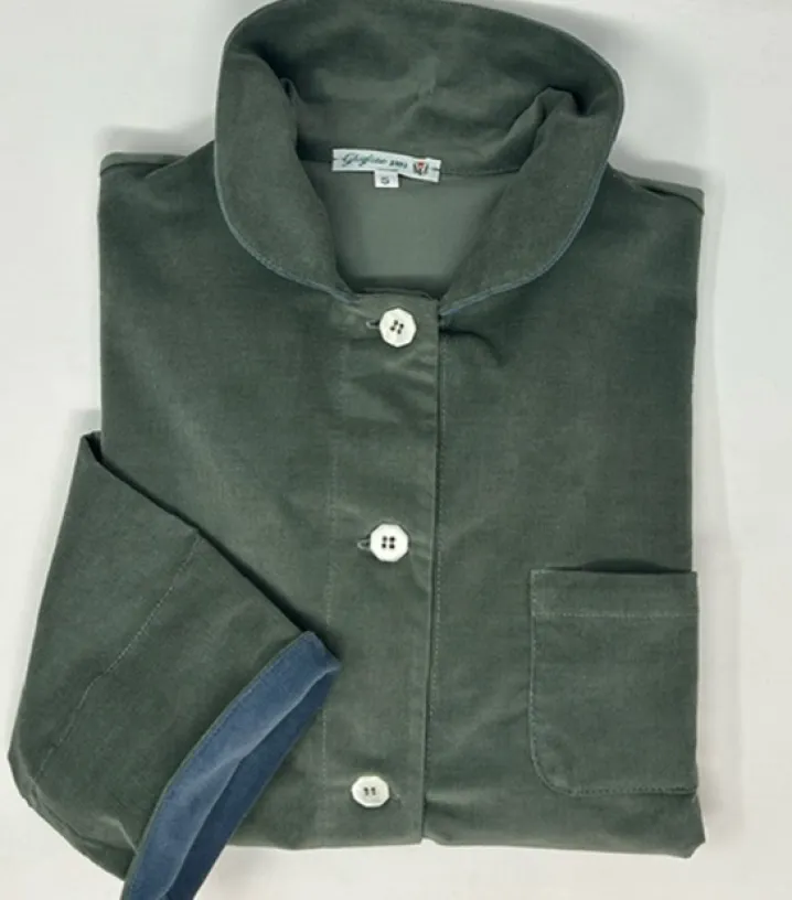 GIACCA CAMICIA "AUDREY" VELLUTO 2000 RIGHE