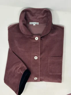 GIACCA CAMICIA "AUDREY" VELLUTO 2000 RIGHE