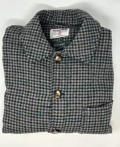 GIACCA DEL CAMALLO HARRIS TWEED PIED DE POULE GRIGIO