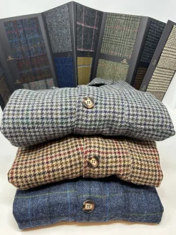 GIACCA DEL CAMALLO HARRIS TWEED PIED DE POULE CAMMELLO