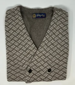 GILET DOPPIOPETTO DISEGNO BISCOTTO 3 COLORI
