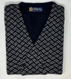 GILET DOPPIOPETTO DISEGNO BISCOTTO 3 COLORI