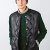 GILET PIUMINO QUADRI BLU TAION