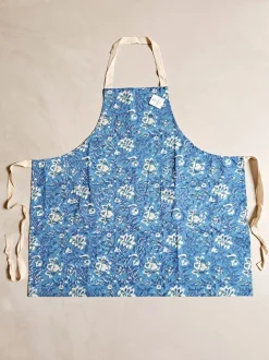 GREMBIULE JAIPUR HANDMADE INDIAN PRINT AZZURRO