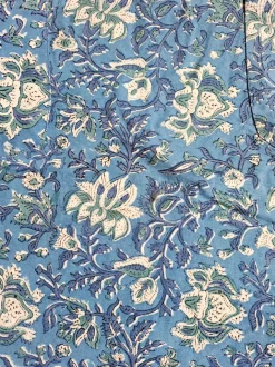 GREMBIULE JAIPUR HANDMADE INDIAN PRINT AZZURRO