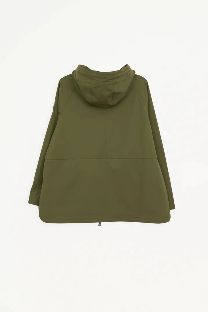 IMPERMEABILE SOFTSHELL NOE TANTA RAIN WINTER MOSS