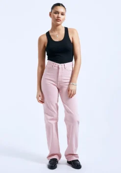 JEANS REGULAR FIT ECHO WASHED PINK