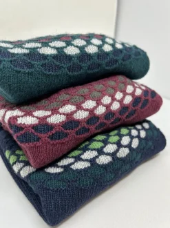 MAGLIONE GIROCOLLO POIS FIRE ISLE BORDEAUX