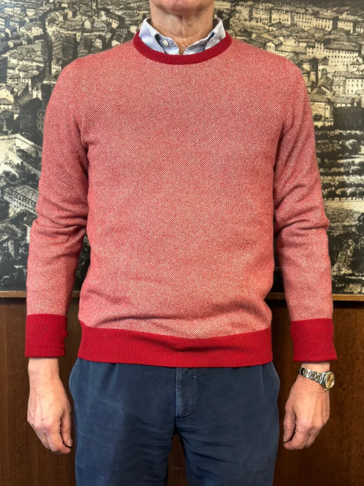 MAGLIONE GIROCOLLO SALE E PEPE 100% PURO CASHMERE
