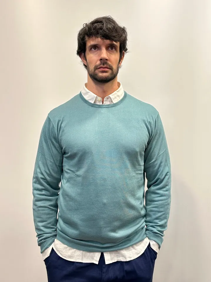 MAGLIONE "4 SEASON" GIROCOLLO SETA E CASHMERE