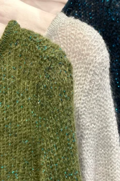 MAGLIONE "DAISY" LUREX MANICA SVASATA
